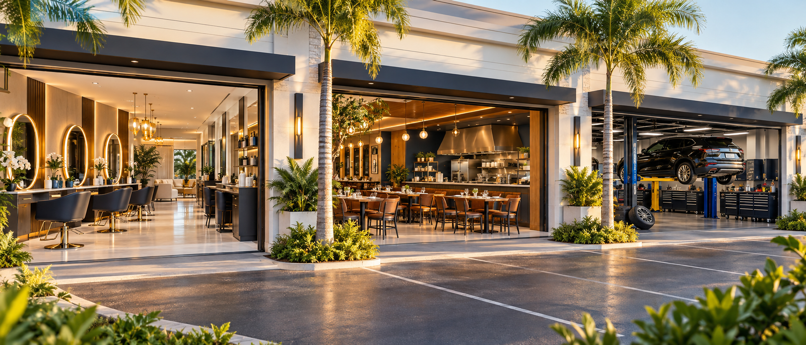 Beauty salon, restaurant and mechanic shop businesses for sale in South Florida